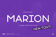 Marion Handwriting Font, a Handwritten Font by bryrude (Thumbnail 1 of 5)