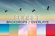 25 Sunset Sky Composite Backdrops, a Gradient Add-On by Click Click Studio (Thumbnail 1 of 10)