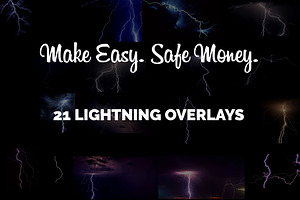 21 Lightning Photoshop Overlays