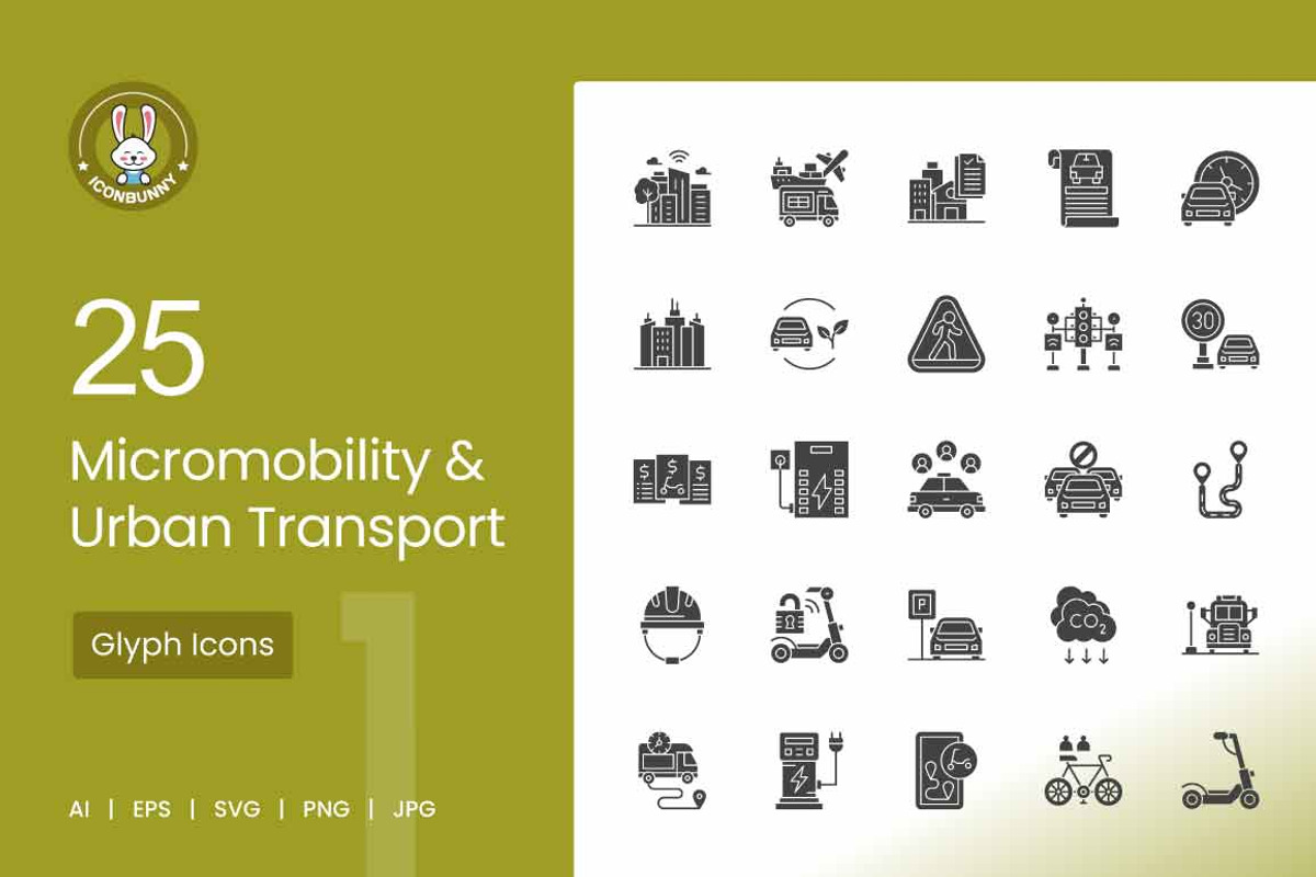 25 Micromobility & Urban Transport, an Icon by IconBunny (Photo 1 of 2)