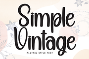 Simple Vintage | Script Font, a Script Font by Scratchones (Thumbnail 1 of 8)