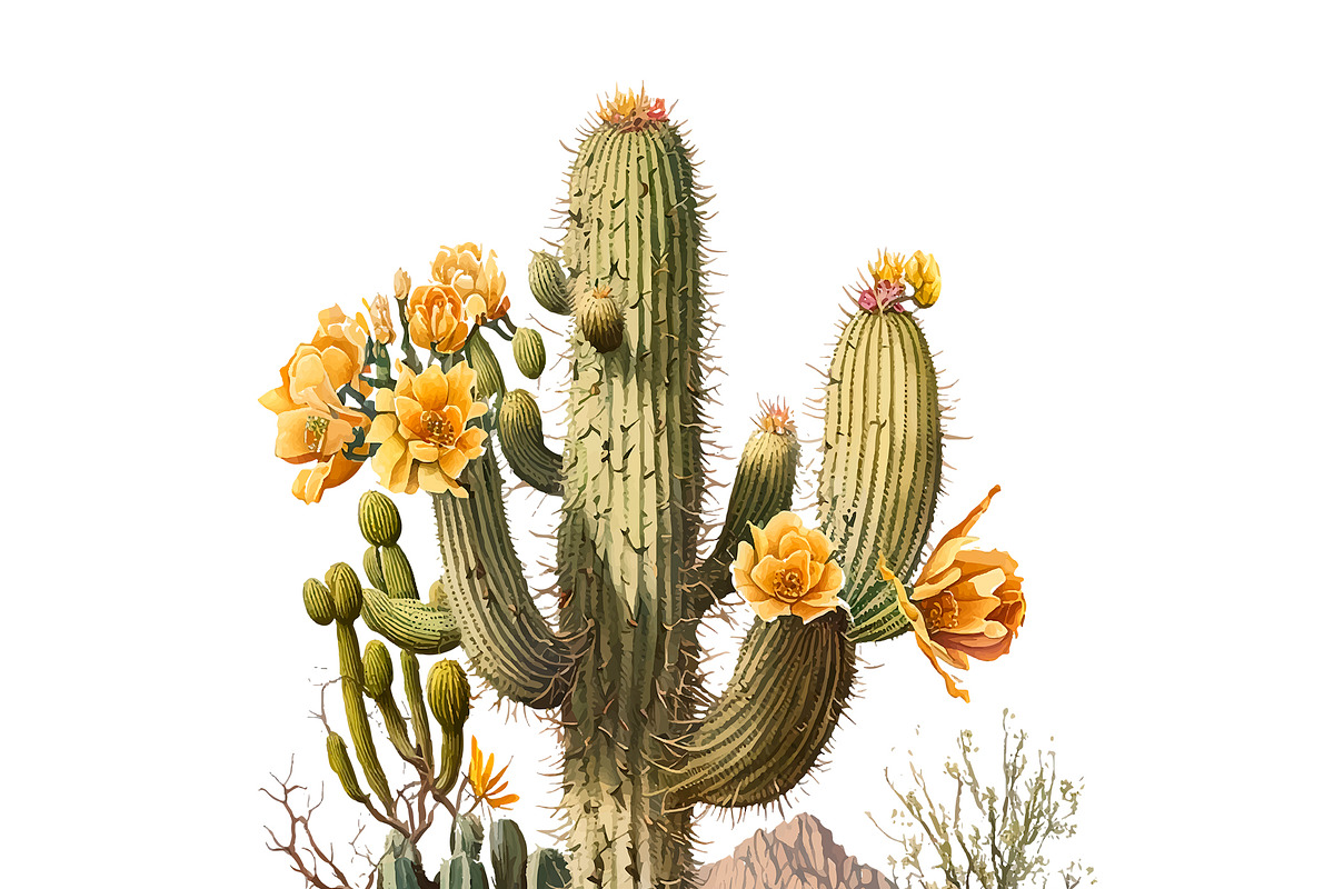 Cactus SVG, Cactus Decor, Cactus SVG, an Illustration by mollyli.ai (Photo 3 of 6)