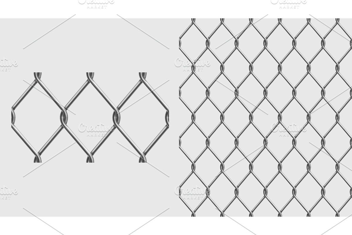 metallic fense seamless pattern, an Object Illustration by IfH (Photo 1 of 2)