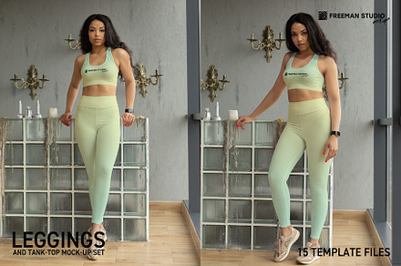 Leggings and Tank-Top Mockup