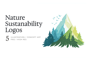 Nature Sustainability Logos, a Decorative Illustration by Typedreams.site