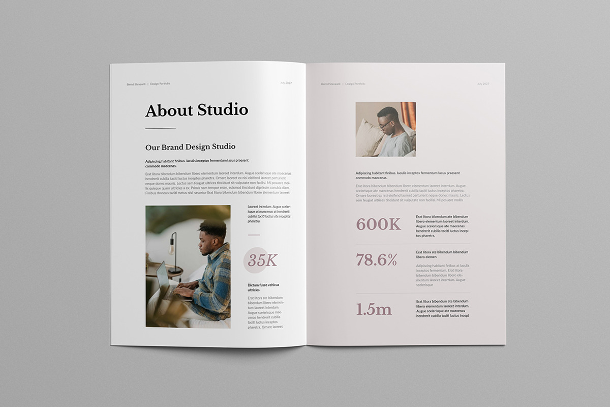 Design Portfolio Template | Indesign, a Brochure Template by HiveArts (Photo 4 of 11)