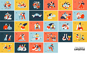 Lifestyle vector ills, color 1, a Templates & Theme by Grivina's shop (Thumbnail 18 of 18)