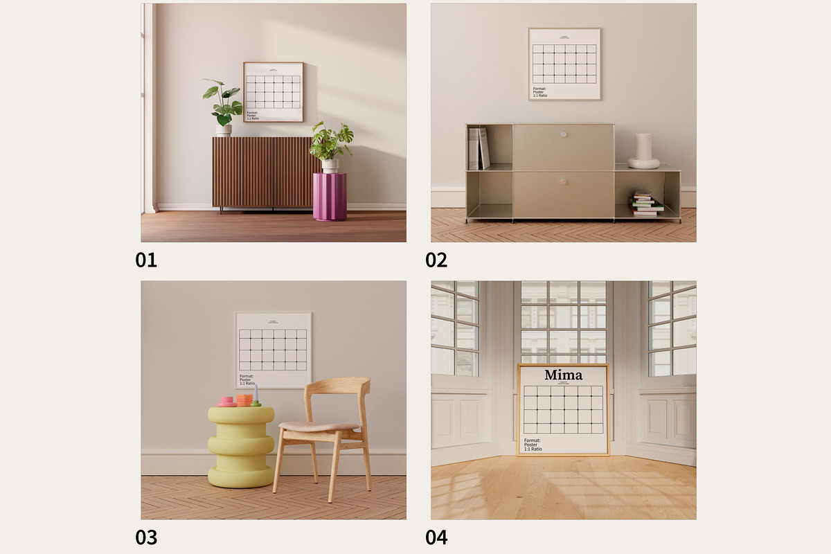 Artwork Frame Mockups Square Ratio, a Household Mockup by Bonumo (Photo 2 of 10)