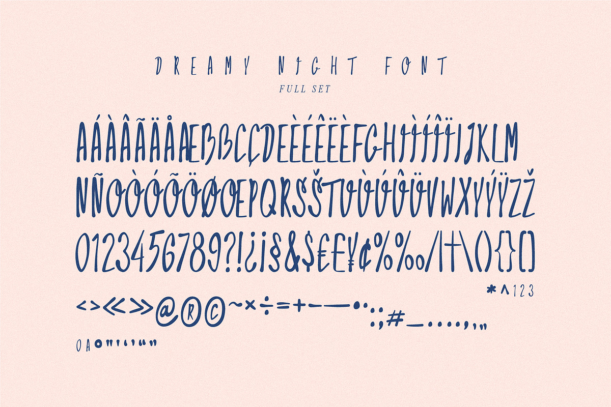 DREAMY NIGHT Creative Font, a Sans Serif Font by CuteDreamyDesign (Photo 11 of 11)