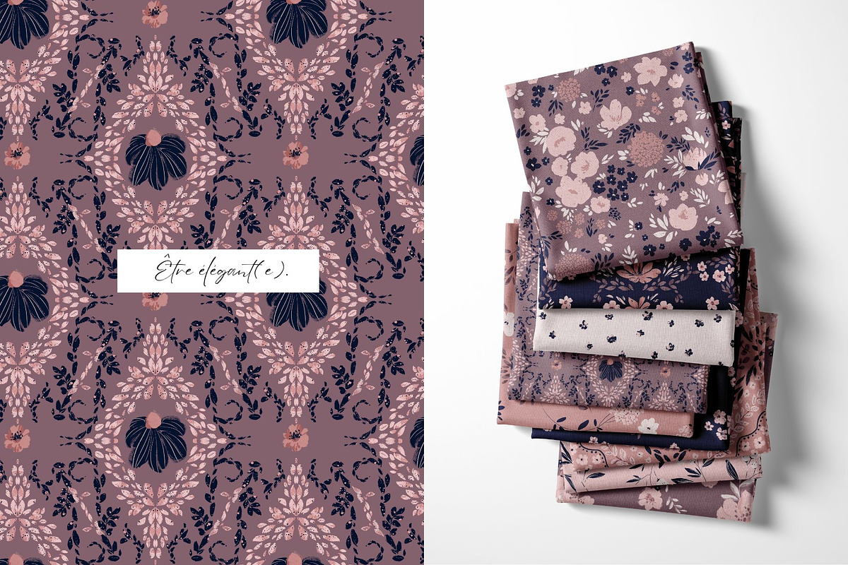 a luxurious set of 10 floral patterns
