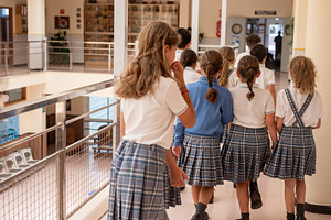Elementary School Students Walking in Line, a School & Education Photo by etorres69