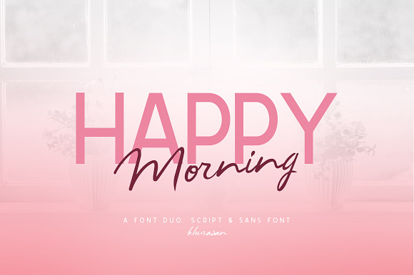 Happy Morning Font Duo preview 8