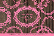 Pink Round Lace Frames, an Illustration by Amanda Ilkov (Thumbnail 5 of 5)