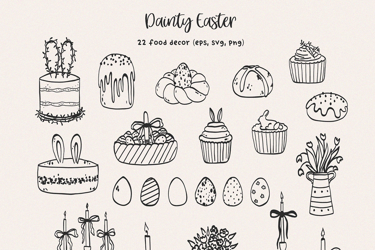 DAINTY EASTER - whimsy hand drawn, a Seasonal Illustration by Madiwaso (Photo 9 of 14)
