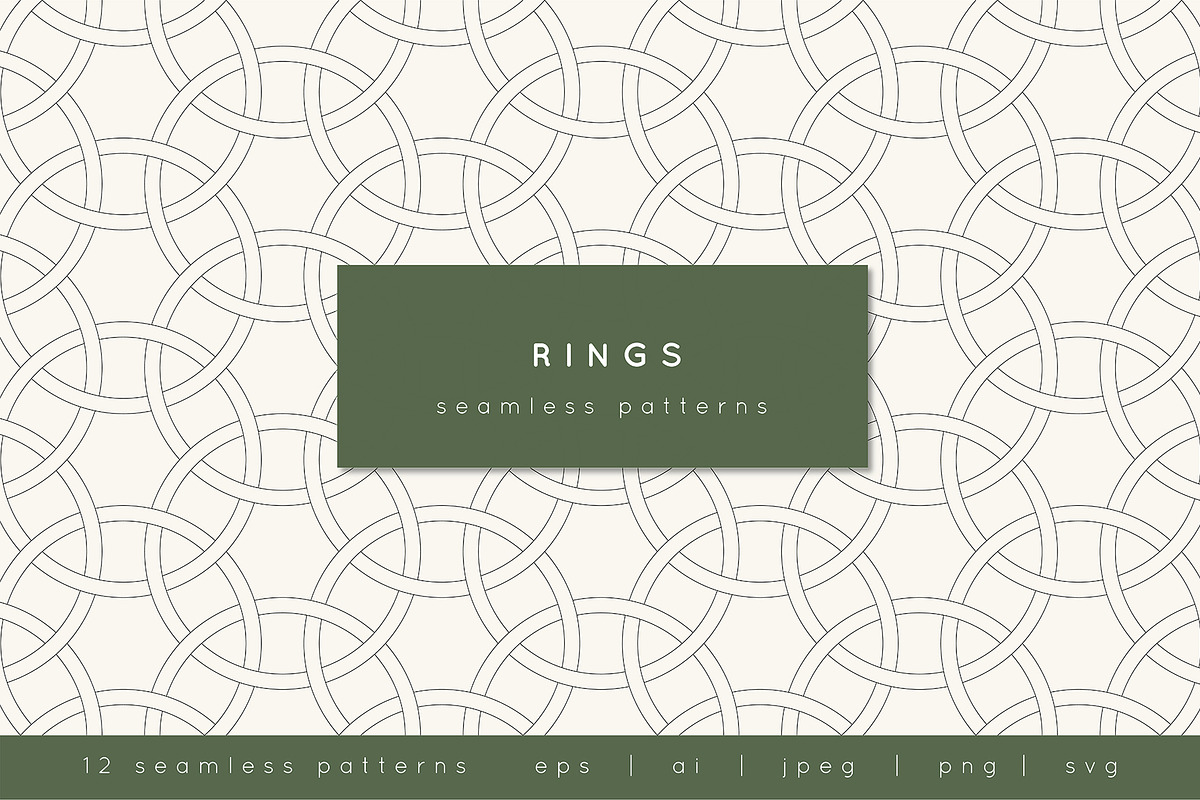 Rings. Seamless Pattern Set, a Pattern Graphic by Curly_Pat (Photo 1 of 7)