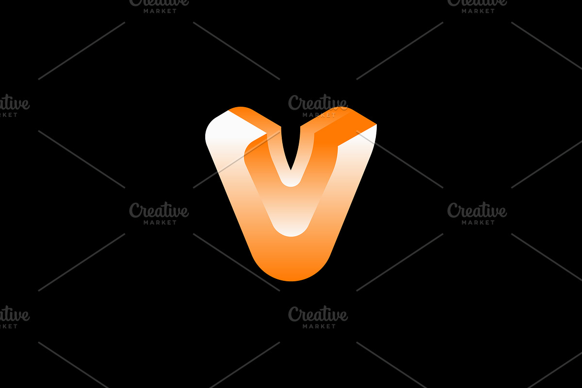Modern 3D Glossy Letter V Logo Icon, a Branding & Logo Template by Design Store (Photo 1 of 2)
