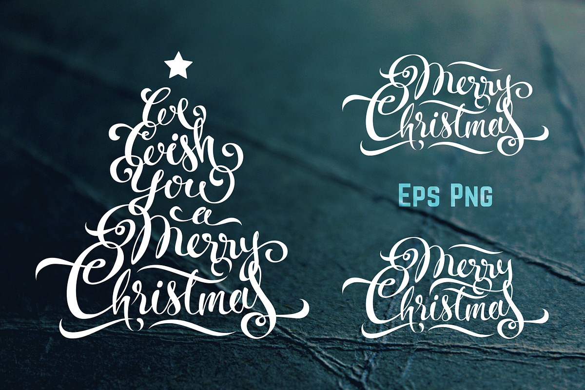 Merry Christmas Calligraphy, a Decorative Illustration by Margo Miller (Photo 3 of 24)