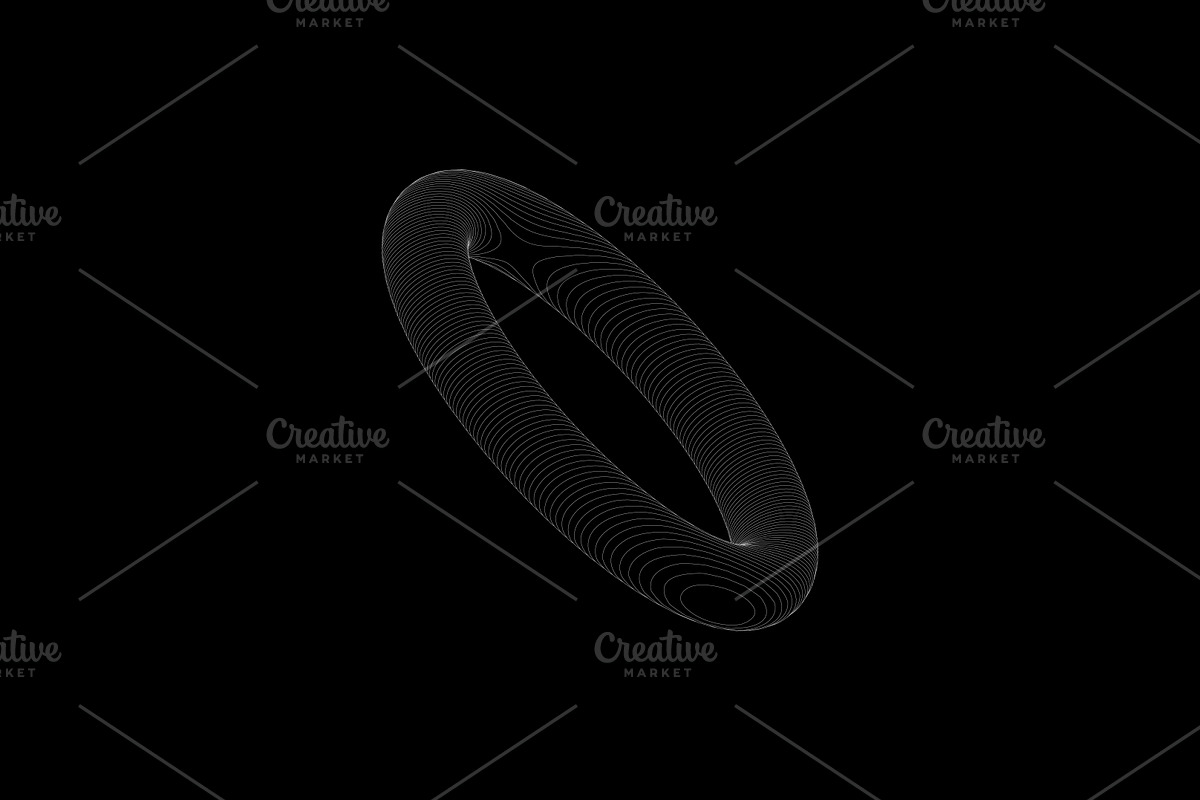 WIREFRAME GEOMETRIC ELEMENTS, an Object Graphic by BonkiStudio (Photo 10 of 10)