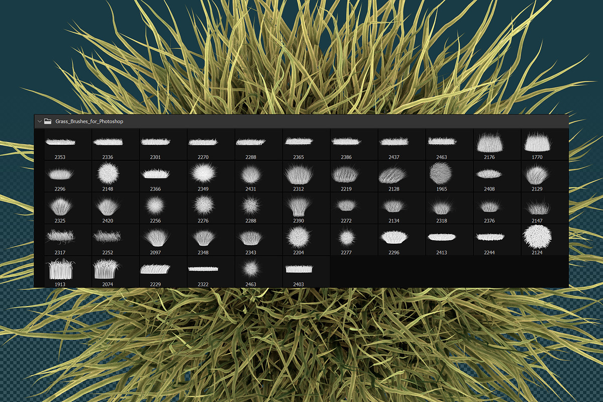 Grass Brushes for PS and PNGs, a Brush Add-On by Creative Graphics (Photo 5 of 6)