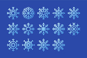 Winter snow flakes. Xmas icons set, an Object Illustration by Good Studio (Thumbnail 4 of 12)