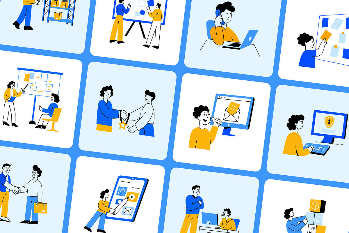 Workplace Illustrations Art Set, a Work Illustration by Vectors Market (Photo 6 of 9)