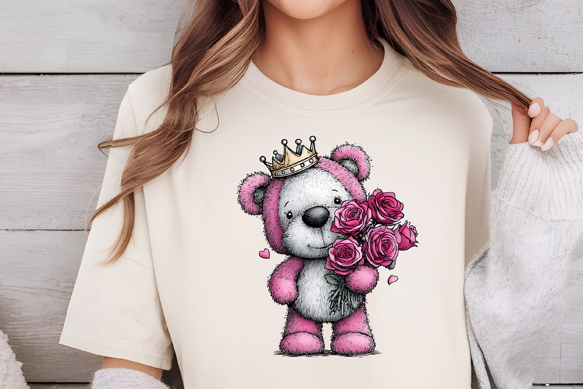 Valentine’s  Teddy Bear Coquette Cli, an Illustration by DreamCafeArt (Photo 5 of 6)