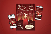 New Year Orchestra Event Flyer Set, a Flyer Template by The Good Store (Thumbnail 1 of 2)