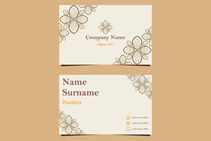Natural Floral Business card, a Marketing Template by sekitarief