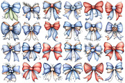 Christmas Bow Clipart, an Illustration by Pixels.Craft (Thumbnail 5 of 6)