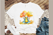 Vintage Fall Hippie Girl Clipart Bun, an Illustration by Sublimation Artist (Thumbnail 4 of 6)