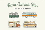 Retro Camper Vans, an Illustration by the cabin supply co (Thumbnail 1 of 4)
