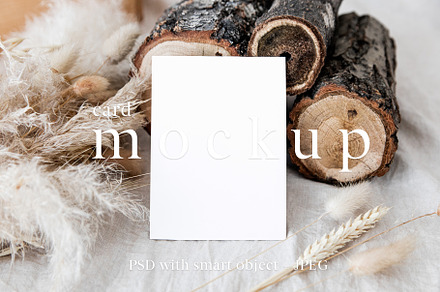 Boho Wedding 5x7 Card Mockup
