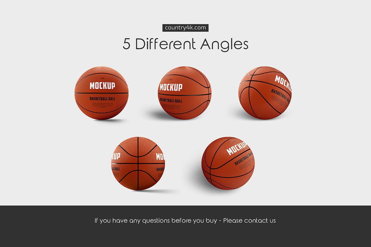 Basketball Ball Mockup Set, a Product Mockup by Country4k (Photo 4 of 4)