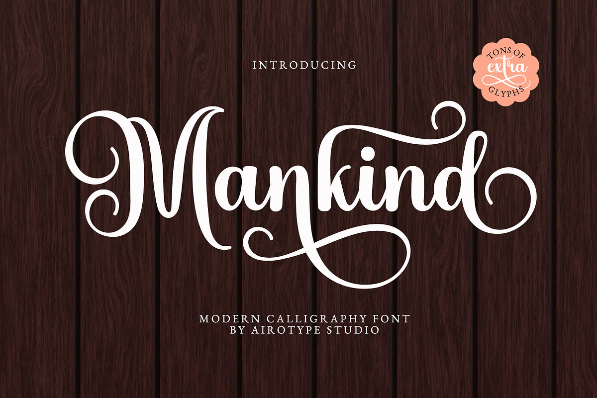 Mankind - Swirl Modern Script Font, a Script Font by Airotype (Photo 1 of 13)