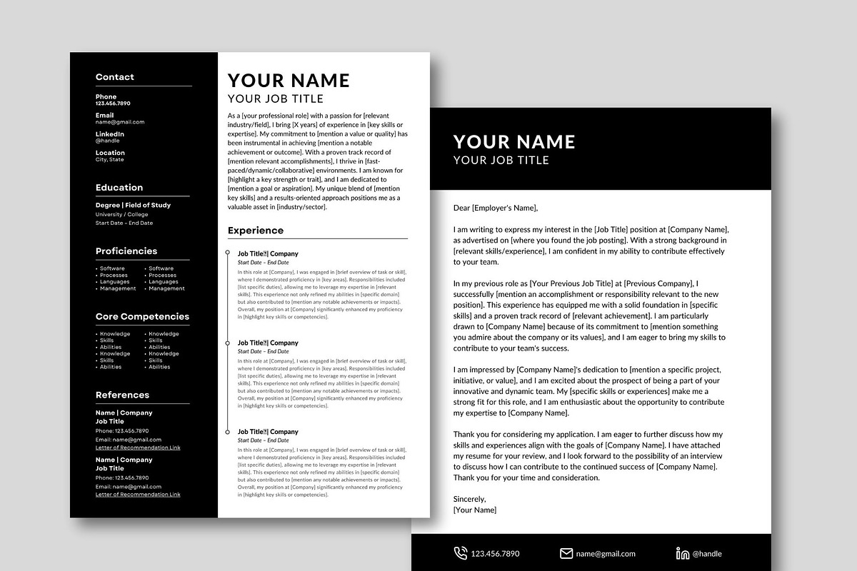 Simple Resume Cover Letter Template, a Resume Template by Melanie Peterson (Photo 1 of 3)