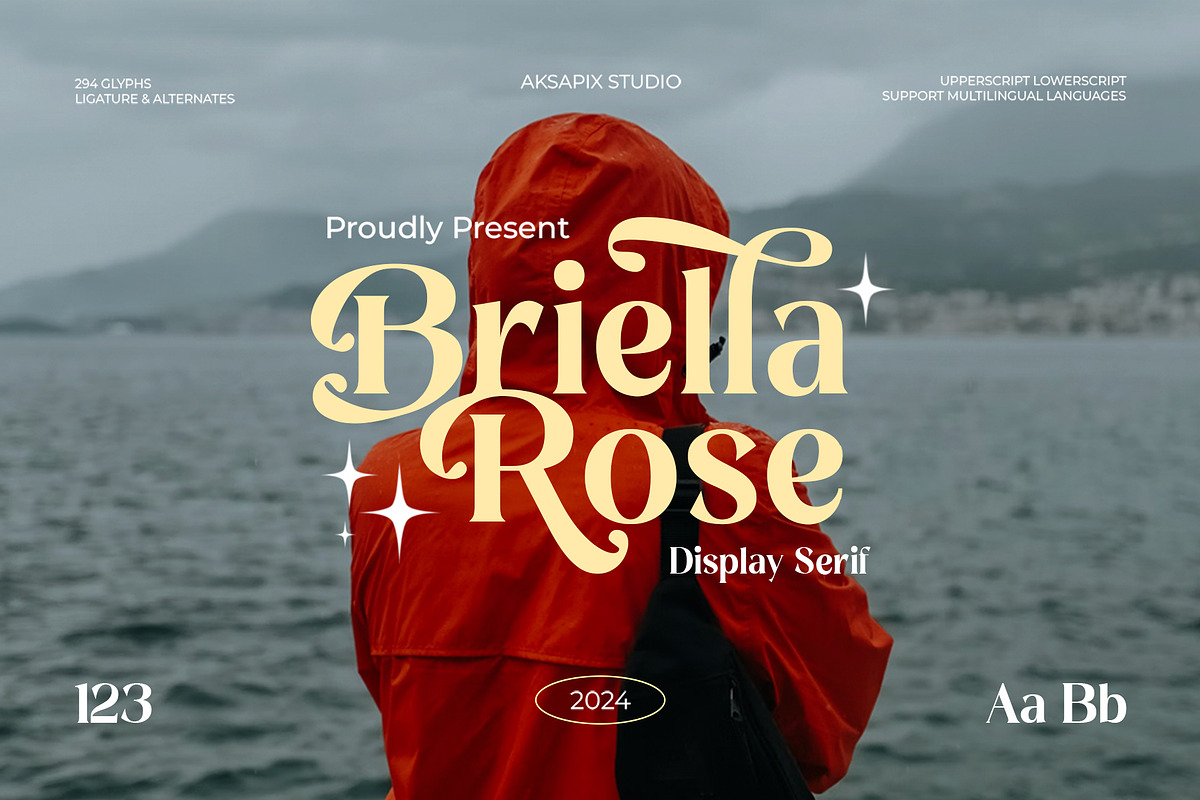 Briella Rose - Elegant Display Serif, a Serif Font by Aksapix Studio (Photo 2 of 12)