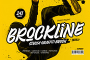 Brockline - Stylish Graffiti Brush, a Handwritten Font by ikiiko (Thumbnail 1 of 7)