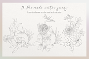 Blossom - floral line art, an Illustration by Anna.Klets (Thumbnail 8 of 14)