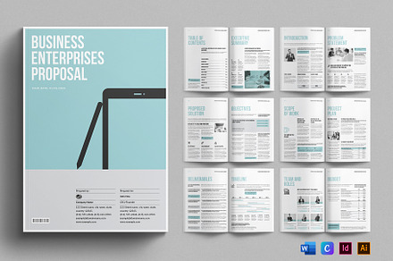 Business Proposal Template, a Brochure Template by E-Type