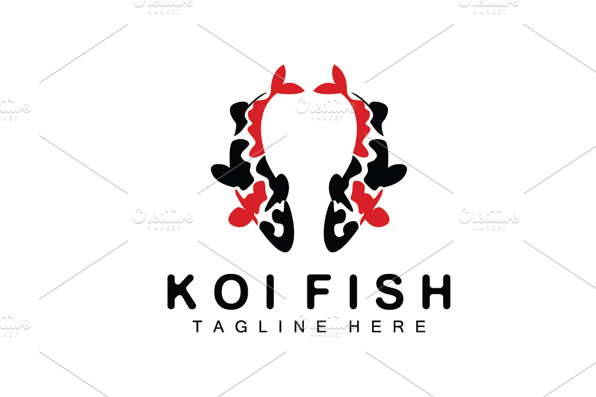 Koi Fish Logo Design Chinese Lucky, a Branding & Logo Template by Maylianaw28