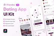 Friendzy - Dating App UI Kit, an UI Kit Template by dhuhacreative (Thumbnail 1 of 8)