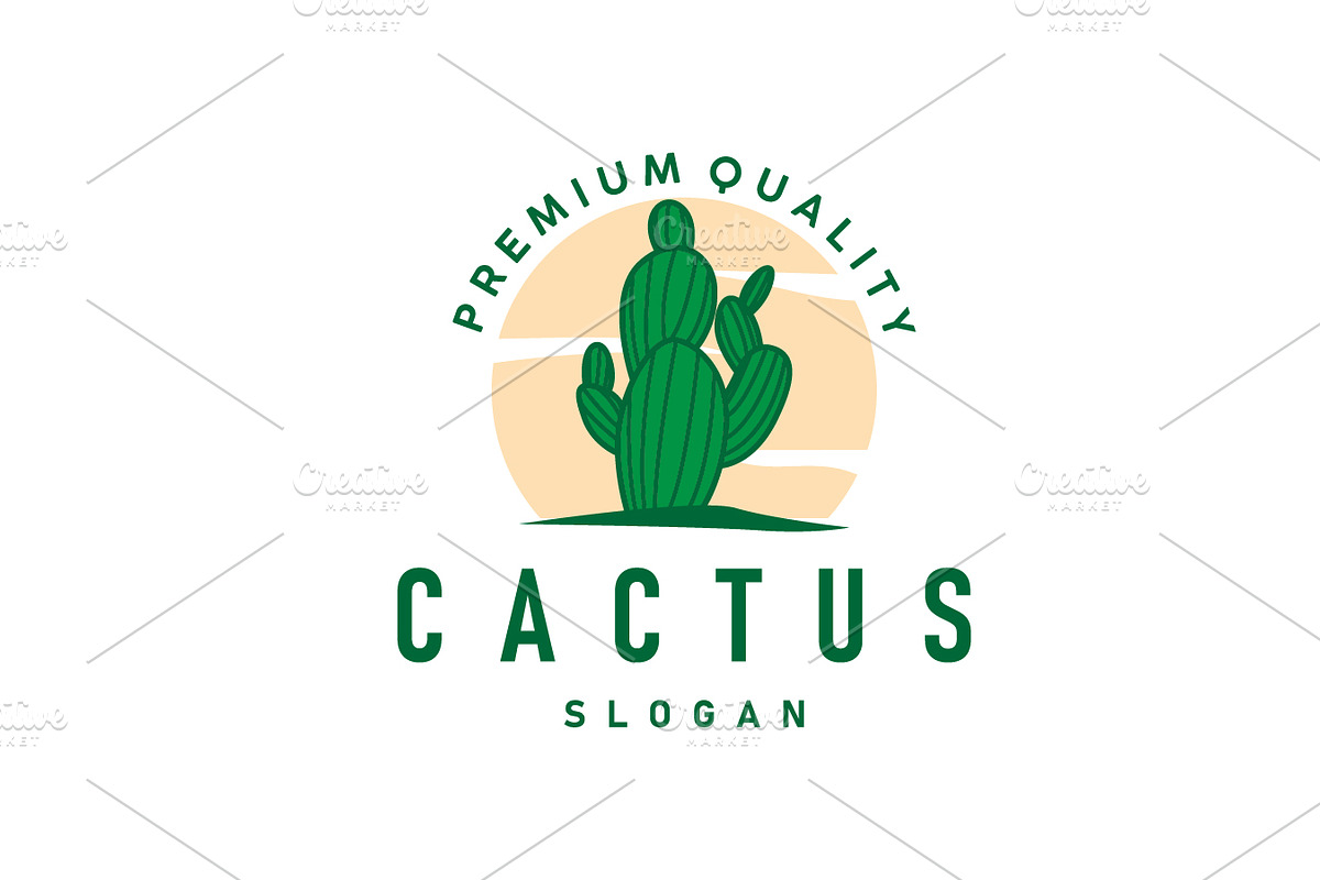 Cactus logo vector desert plant, a Branding & Logo Template by Maylianaw28
