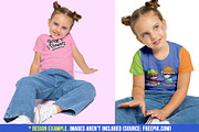 Realistic Kids Girl T-Shirt Mockups, a Shirt Mockup by Hi, Mock-Up! (Thumbnail 11 of 13)