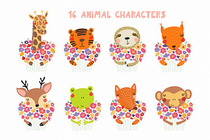 Pretty Flowers Cute Animals Graphics