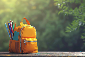 Modern school backpack, Back To School concept, a School & Education Photo by AlyaAnd