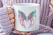 Stained Glass Angel Wings Clipart, an Illustration by DreamCafeArt (Thumbnail 6 of 6)
