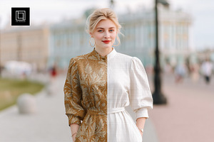 Woman Long-Sleeved Dress Mockup PSD, a Shirt Mockup by 1001 mockups