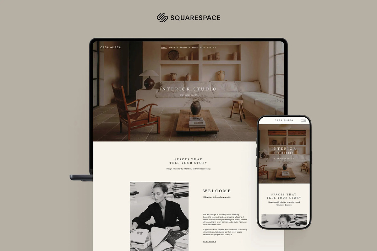 Squarespace Template Interior Design, a Squarespace Template by The Soft Voice (Photo 3 of 9)