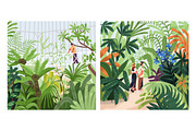 Botanical garden with green plants, a Person Illustration by Good Studio (Thumbnail 3 of 13)