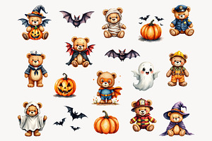 Halloween Teddy Bear Clipart